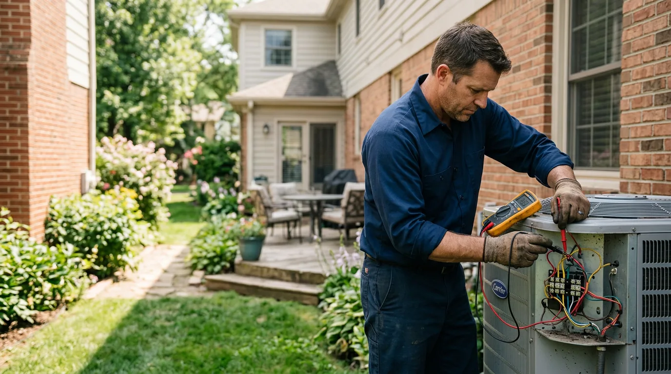 HVAC technician working near Byfield, MA